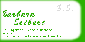 barbara seibert business card